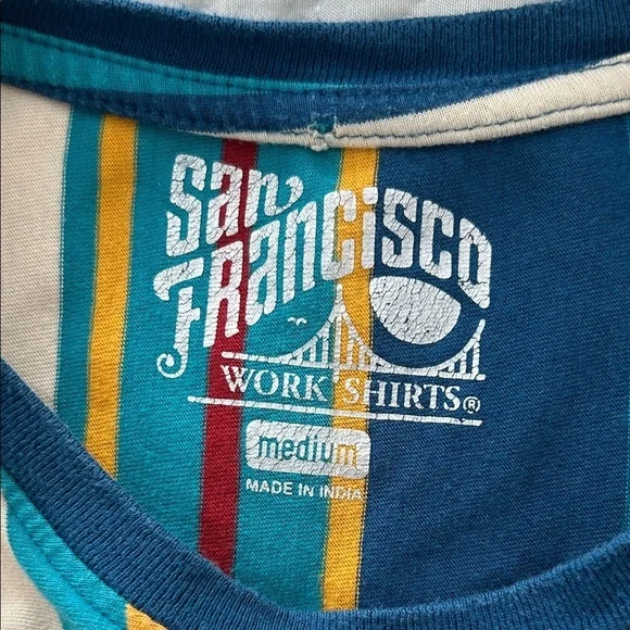 Vintage Colorful Striped Short Sleeve Tee - Picture 3 of 6